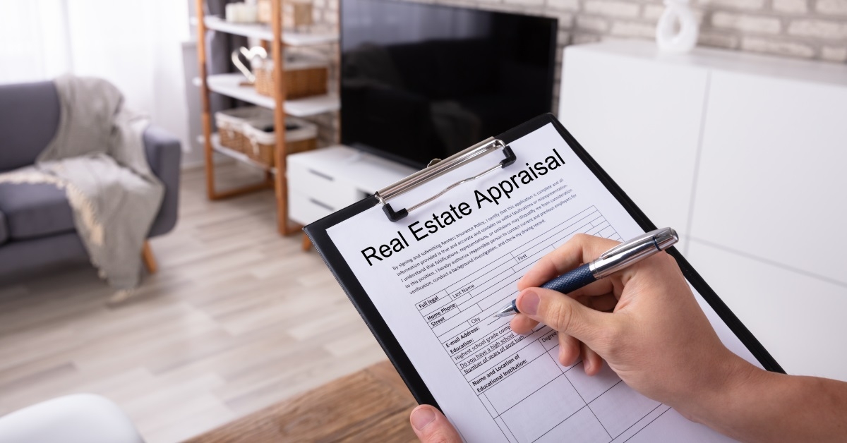 man filling real estate appraisal form