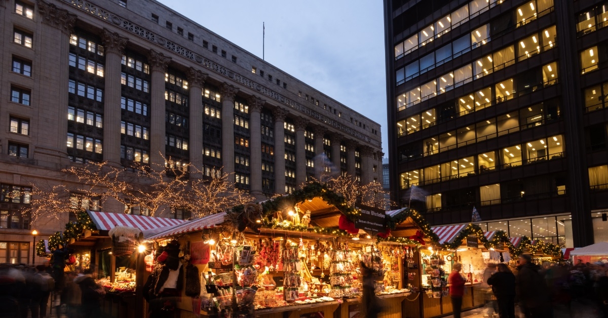 chicago christkindl holiday market at christmas