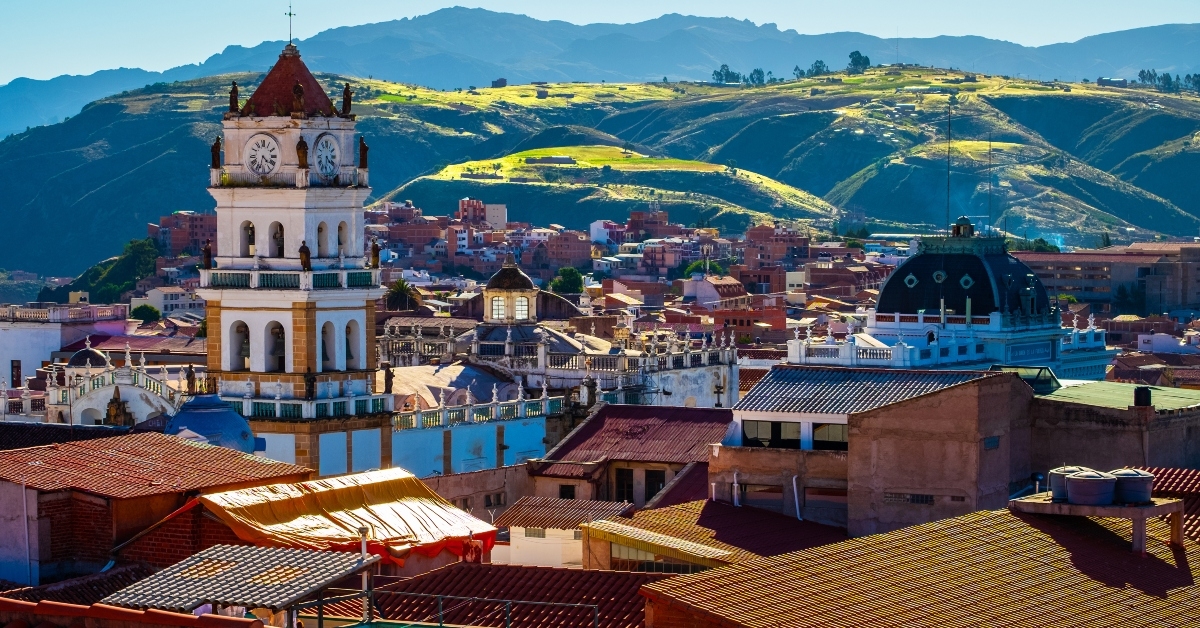 city of sucre at sunny day