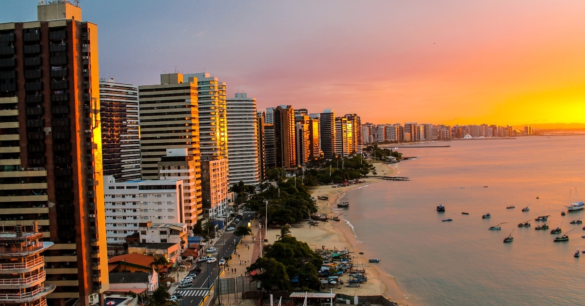 sunset in fortaleza brazil