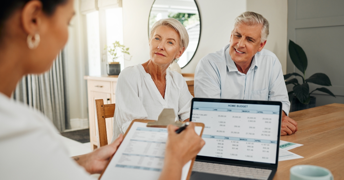 accountant with finance documents