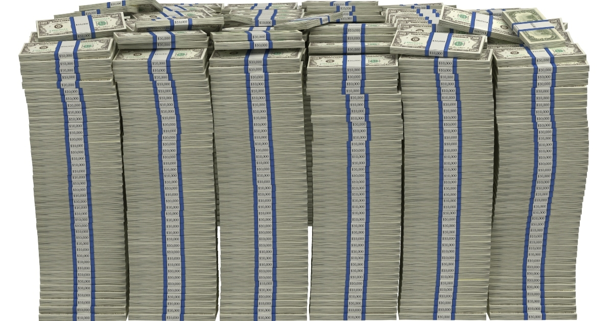 huge pile of us dollars