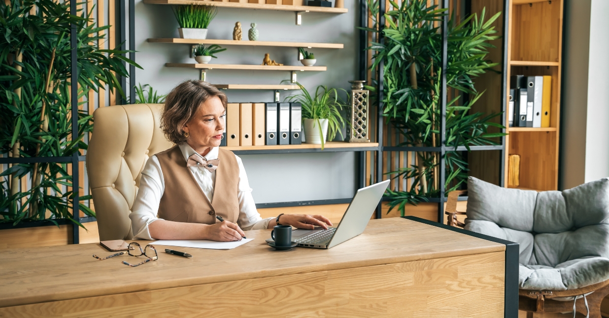 senior woman in office