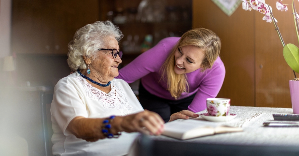 spending time with her grandmother