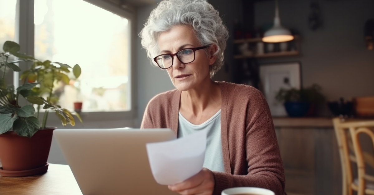 senior woman on a budget review