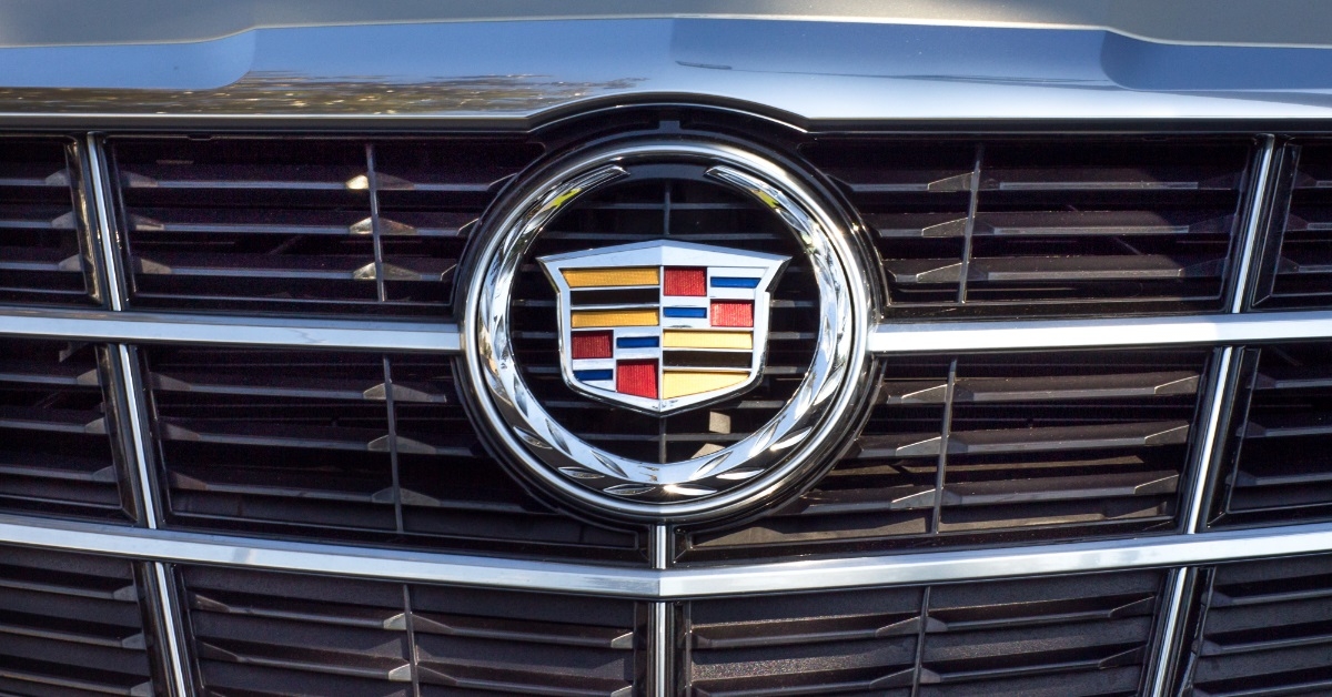 cadillac logo on front grill