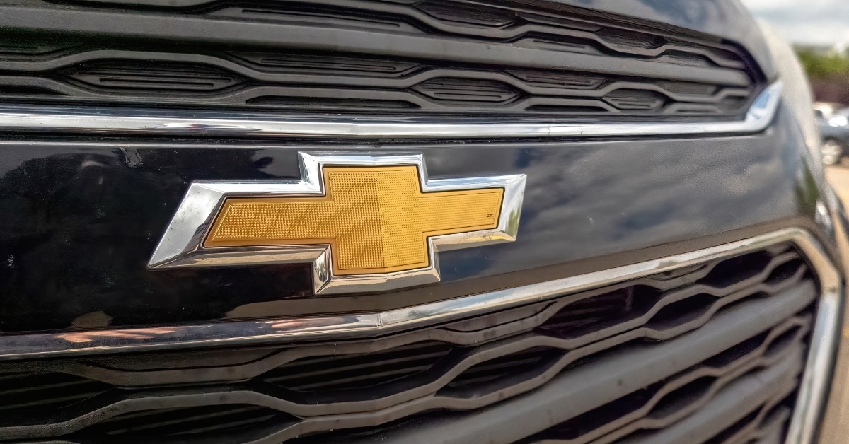 chevrolet logo on front bumper