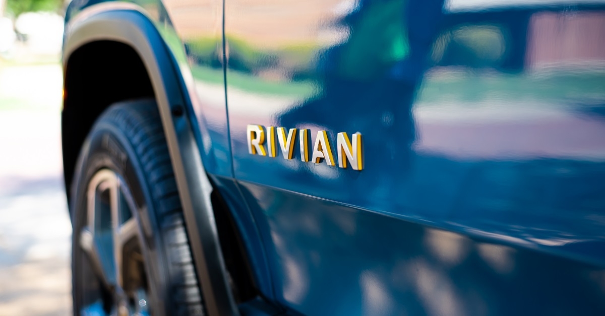 rivian logo on car door