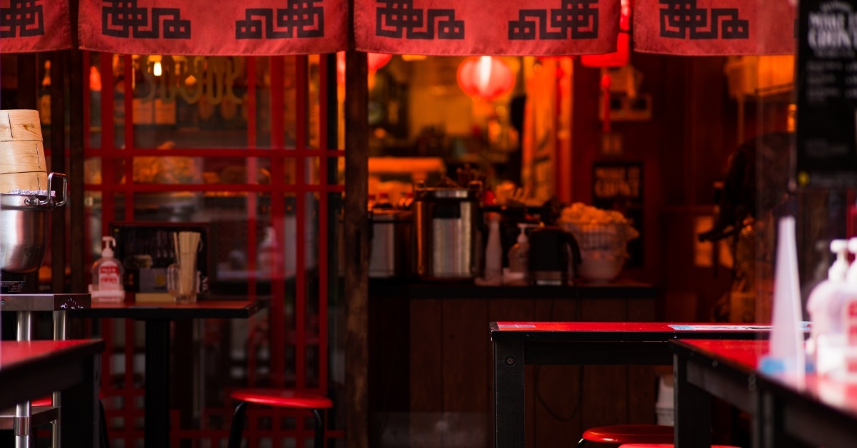 asian restaurant on street