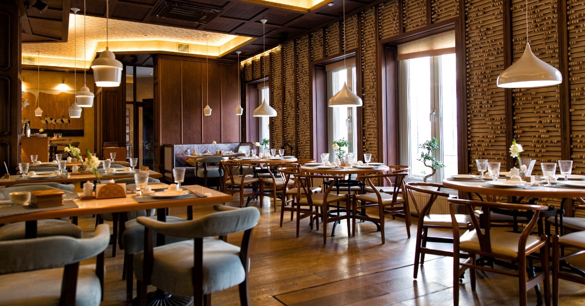 modern empty chinese restaurant