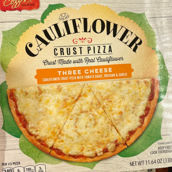 aldi mama cozzi’s cauliflower crust pizza