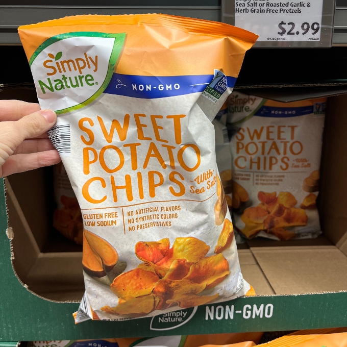 aldi simply nature sweet potato chips