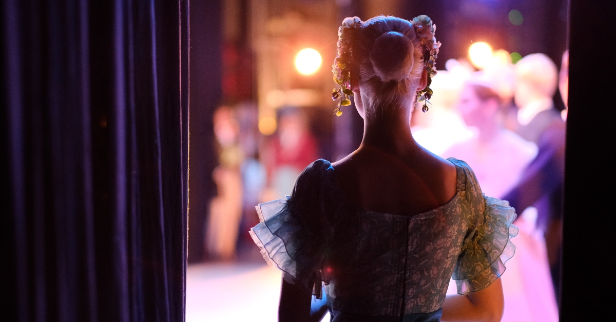 ballerina entering the stage