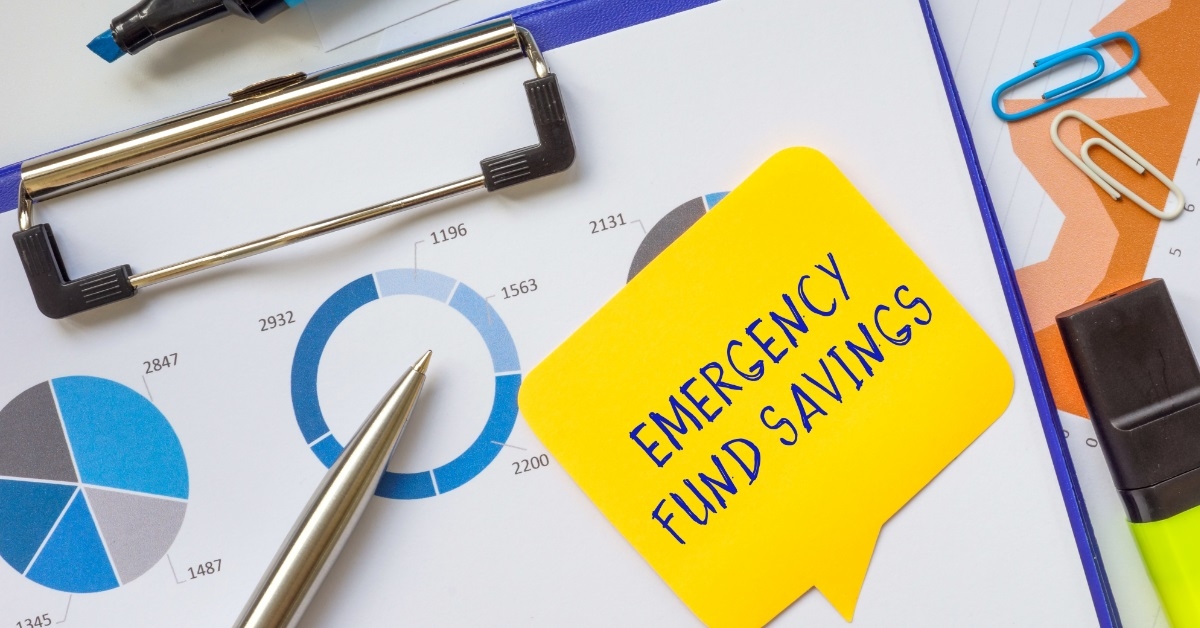 emergency fund savings note on table