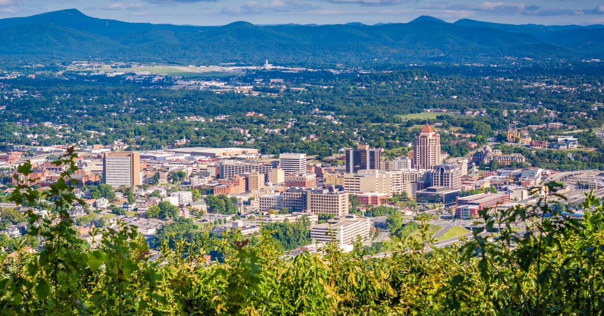 roanoke from mill mountain
