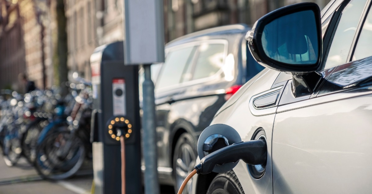 car charging at public charge station