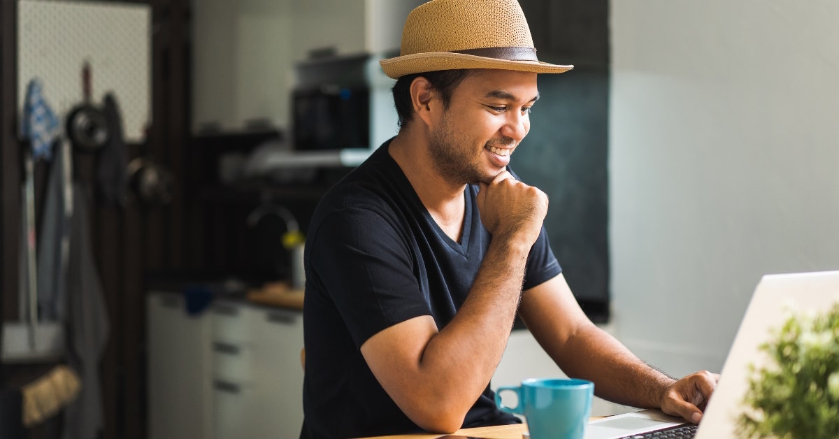 freelancer man working from home