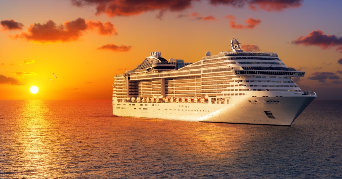 cruise at sunset