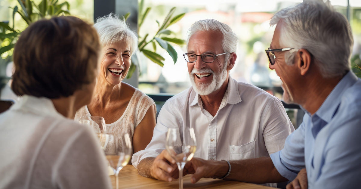 senior citizens laughing