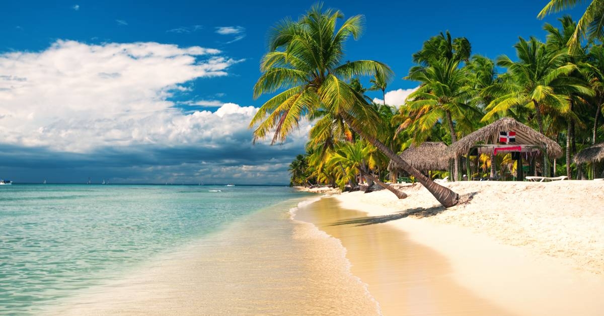 Tropical beach on Saona Island, Dominican republic