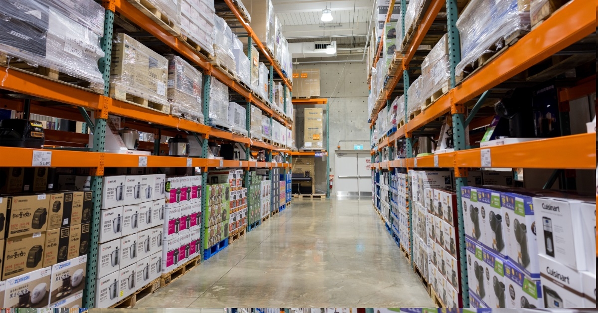 costco warehouse with products