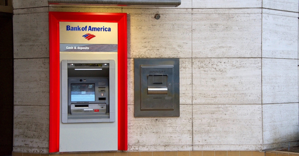 bank of america atm machine
