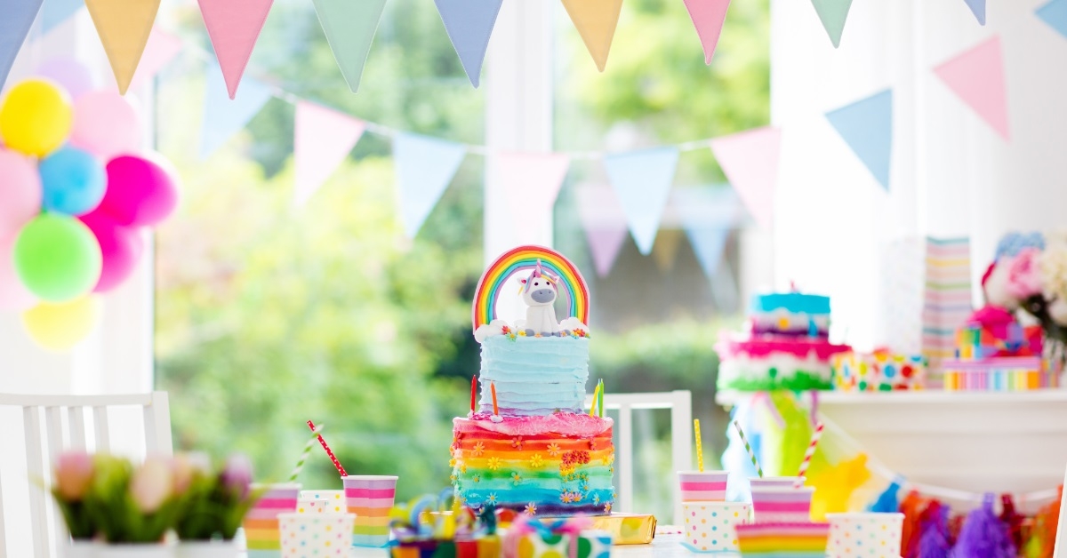 unicorn theme kids birthday party