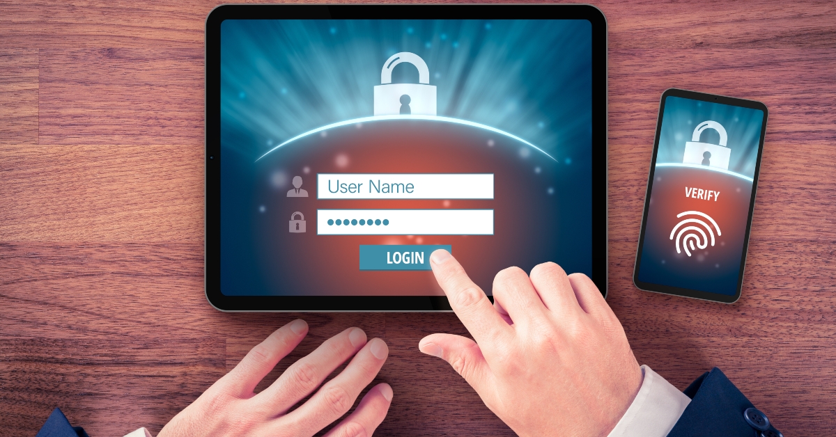 fingerprint touch identification security concept