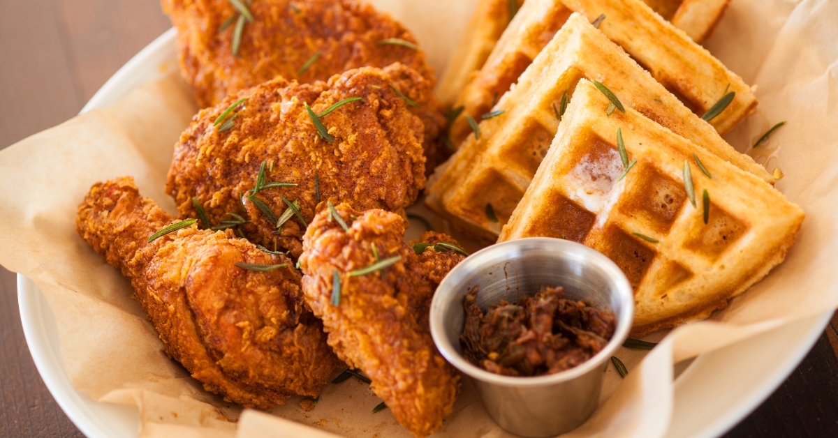 fried chicken and waffles 