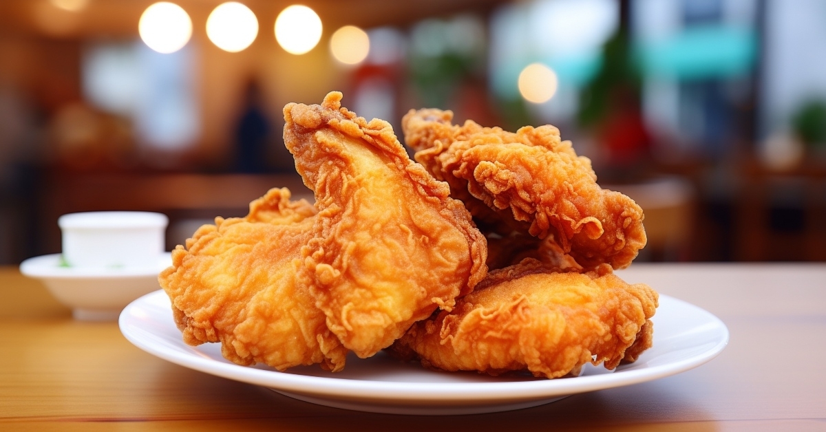 fried chicken on white dish
