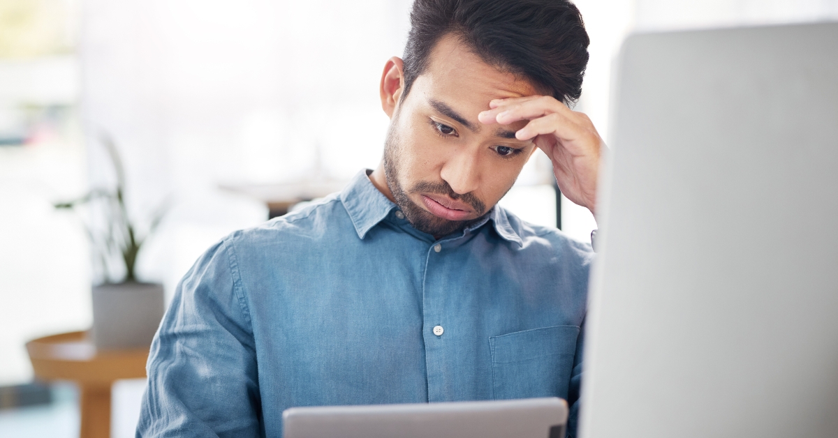 frustrated for online mistake