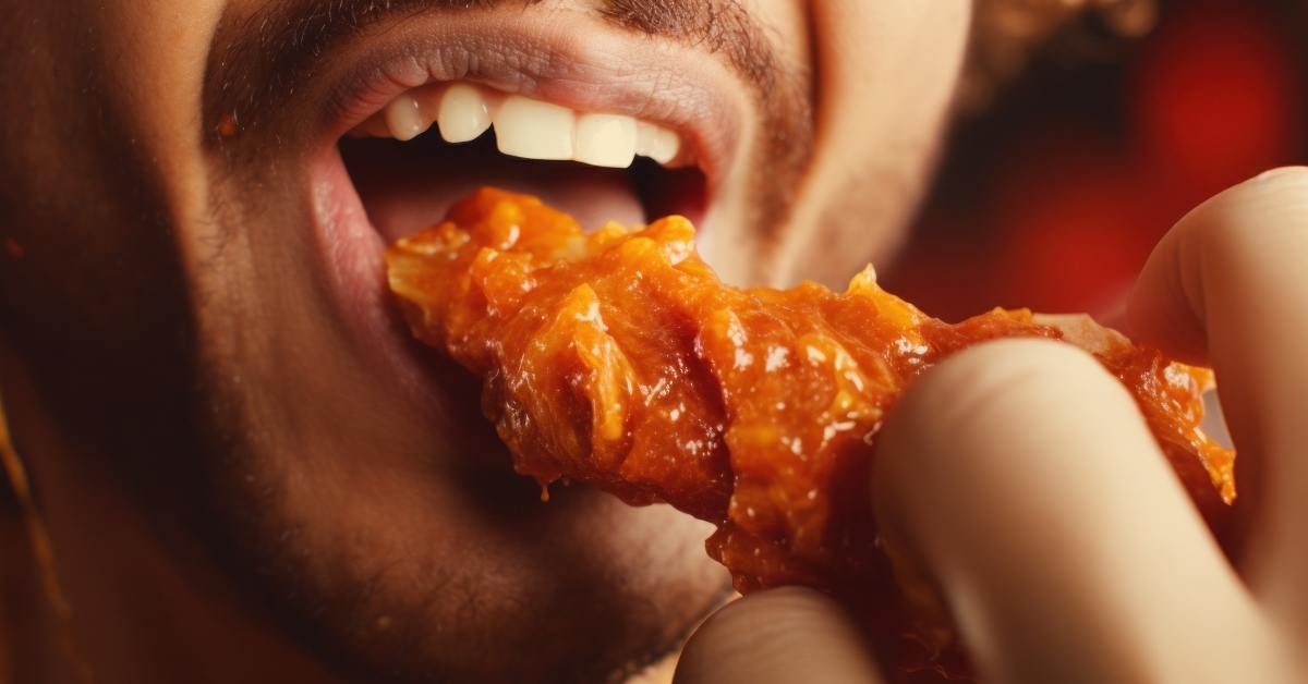 takeaway fried chicken wing