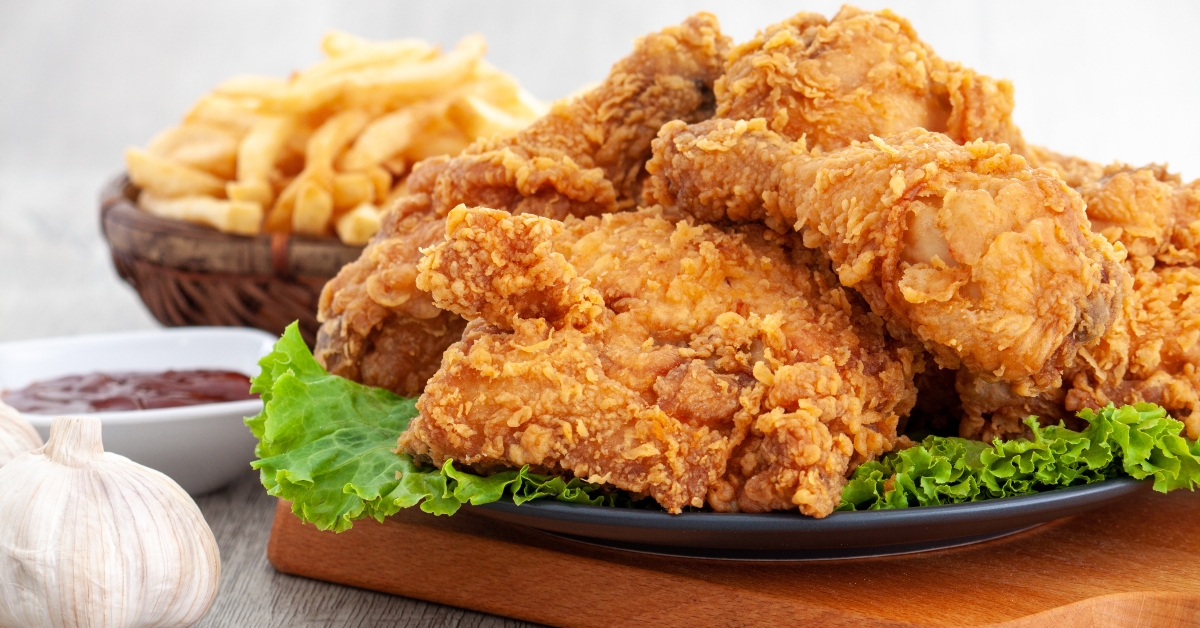 fried chicken and chips