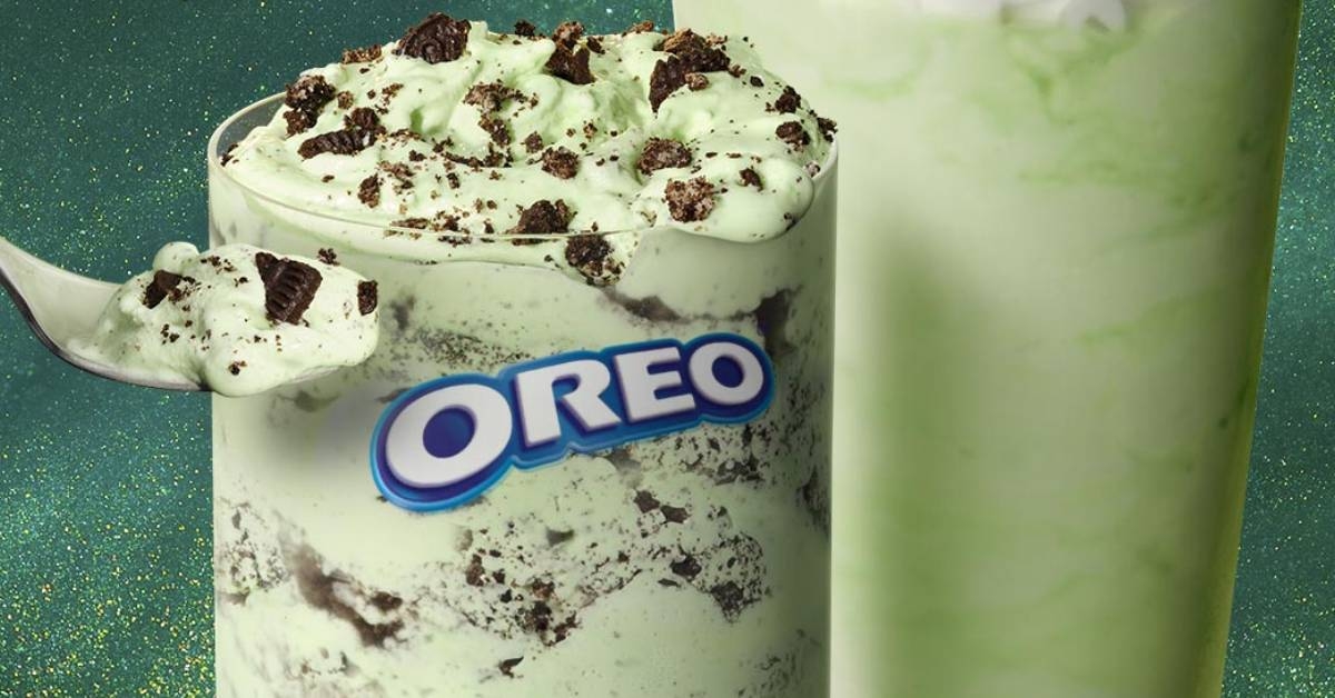 oreo shamrock mcflurry from McDonald's