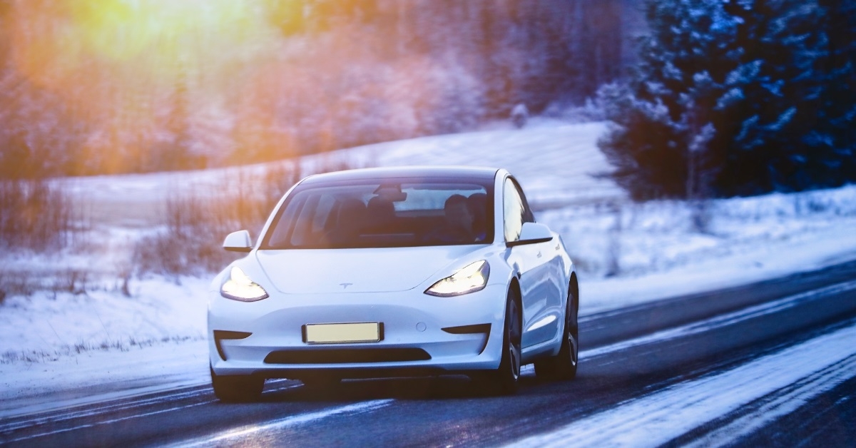 White Tesla Model 3