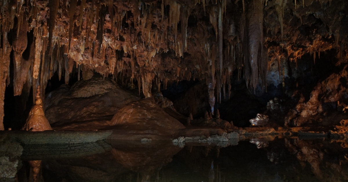 waterfall in the cave