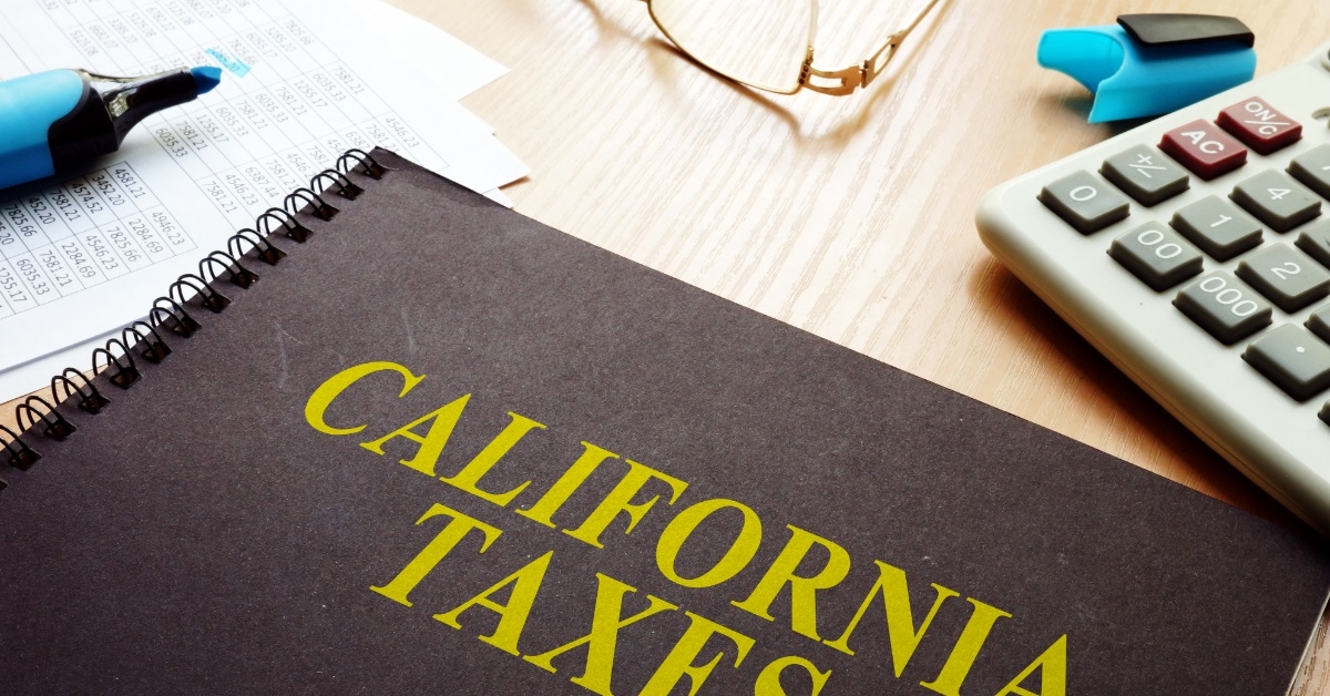 book with california taxes on desk