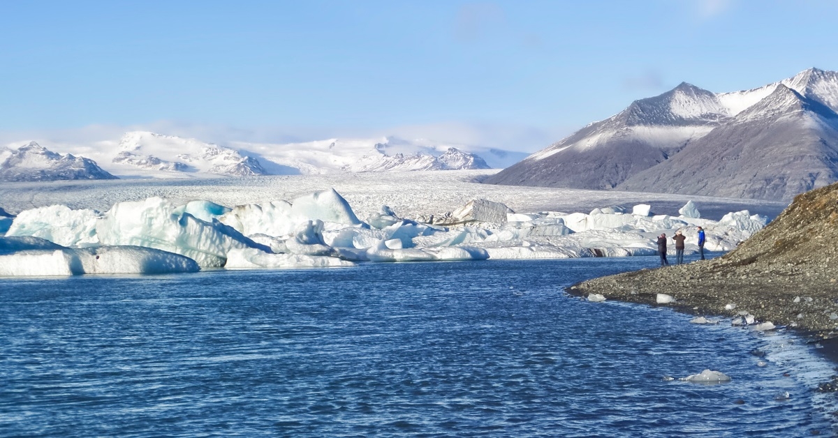 icebergs at jokulsarlon glacier lagoon