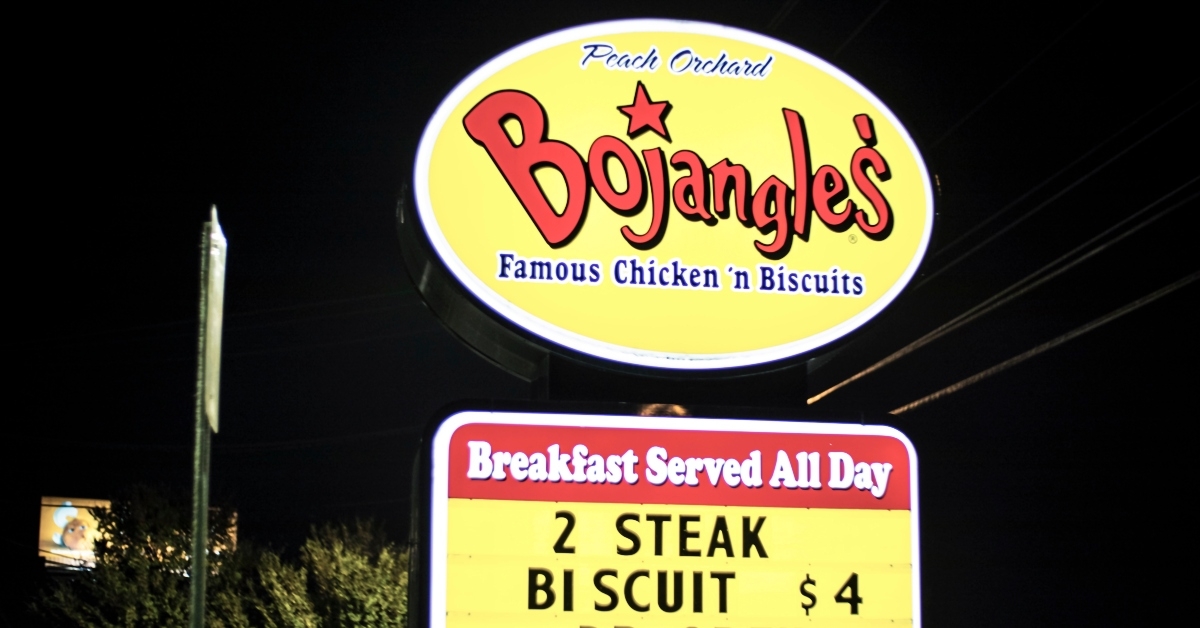 bojangles restaurant street sign