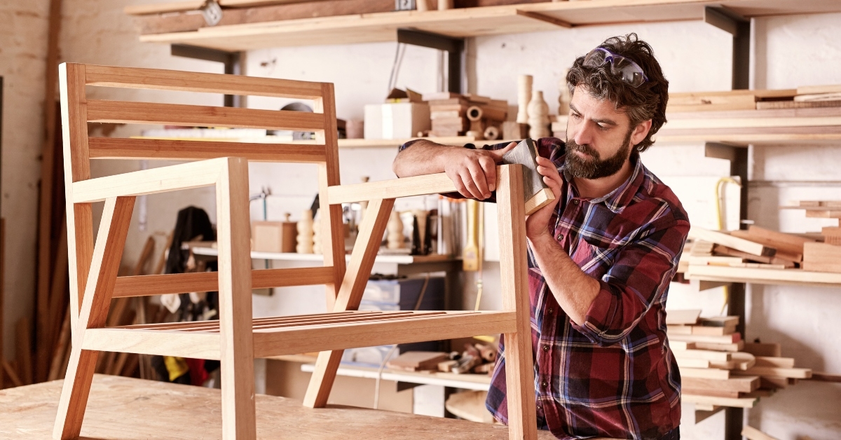 furniture designer sanding