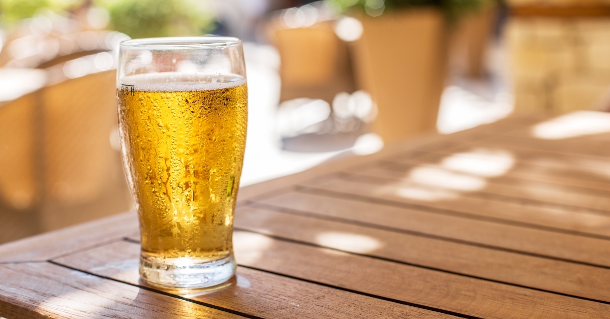 glass of light beer