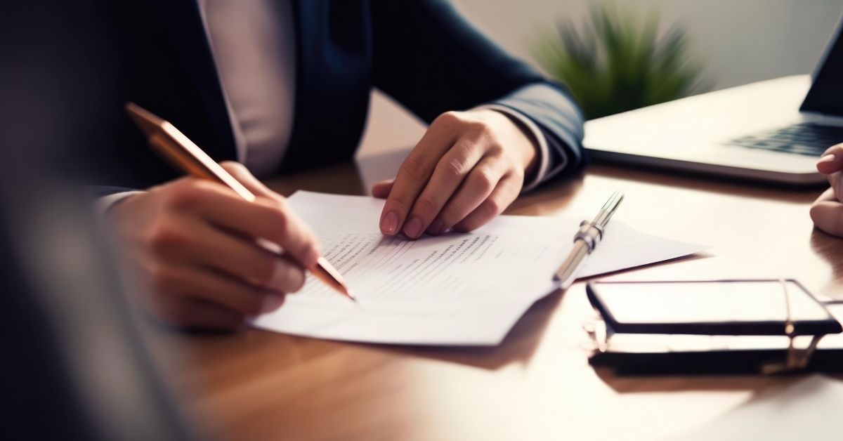 lawyer hand document review