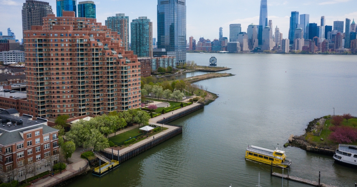 aerial of jersey city