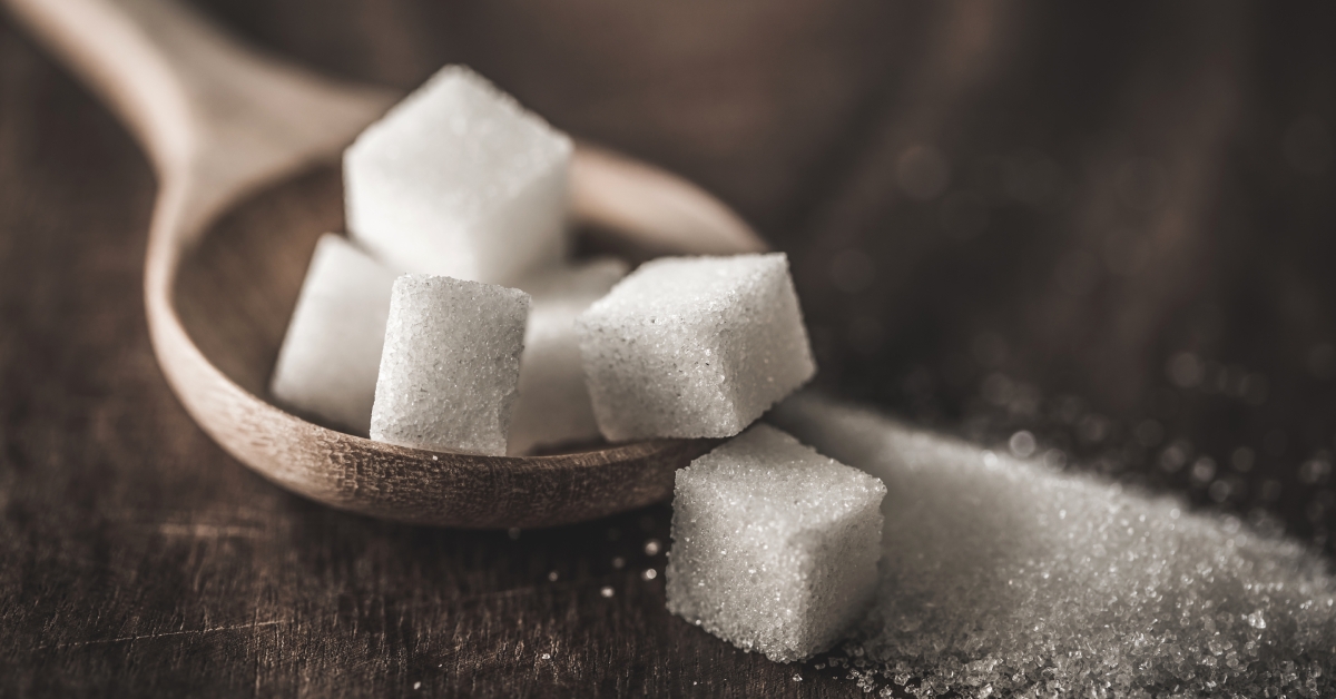 sugar cubes in spoon