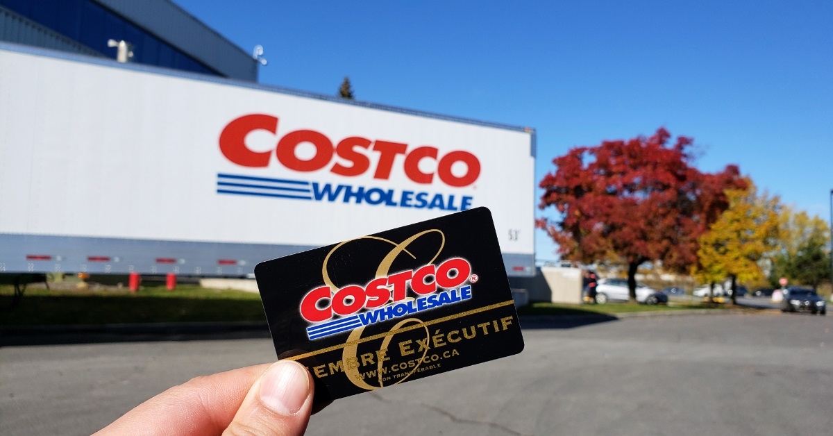 costco membership card over costco truck