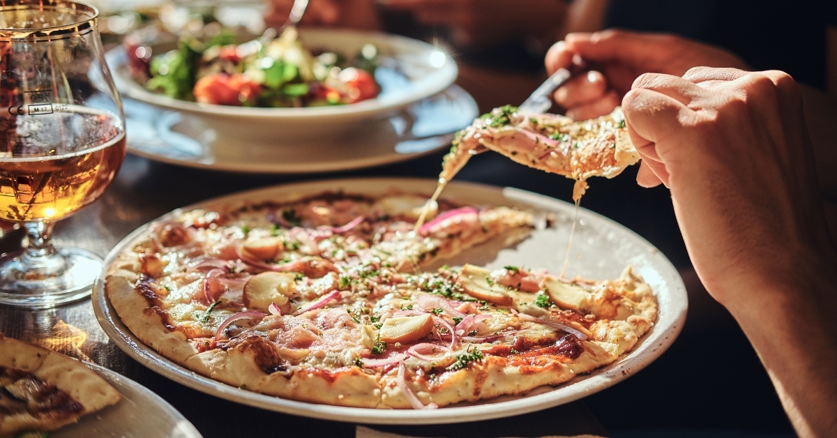 pizza and salads