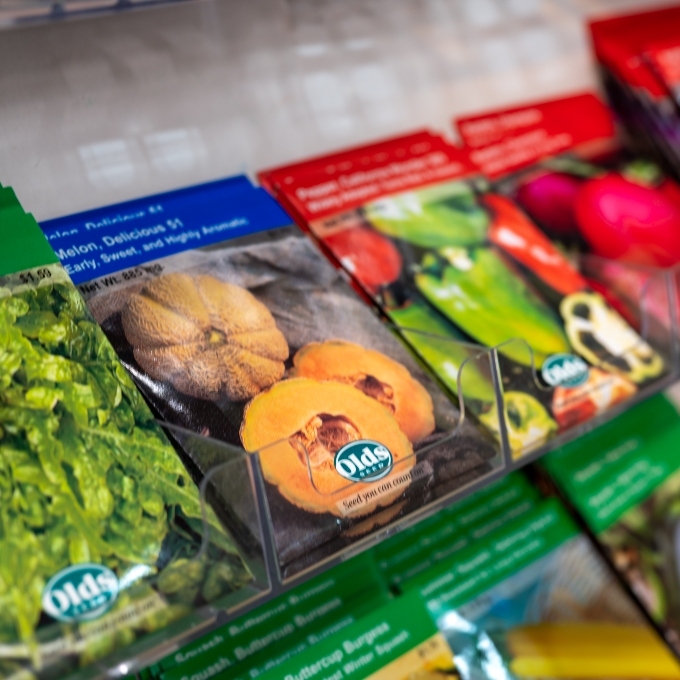 Some seed packets