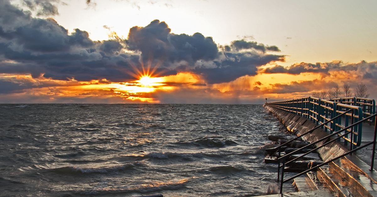 saginaw bay sunset