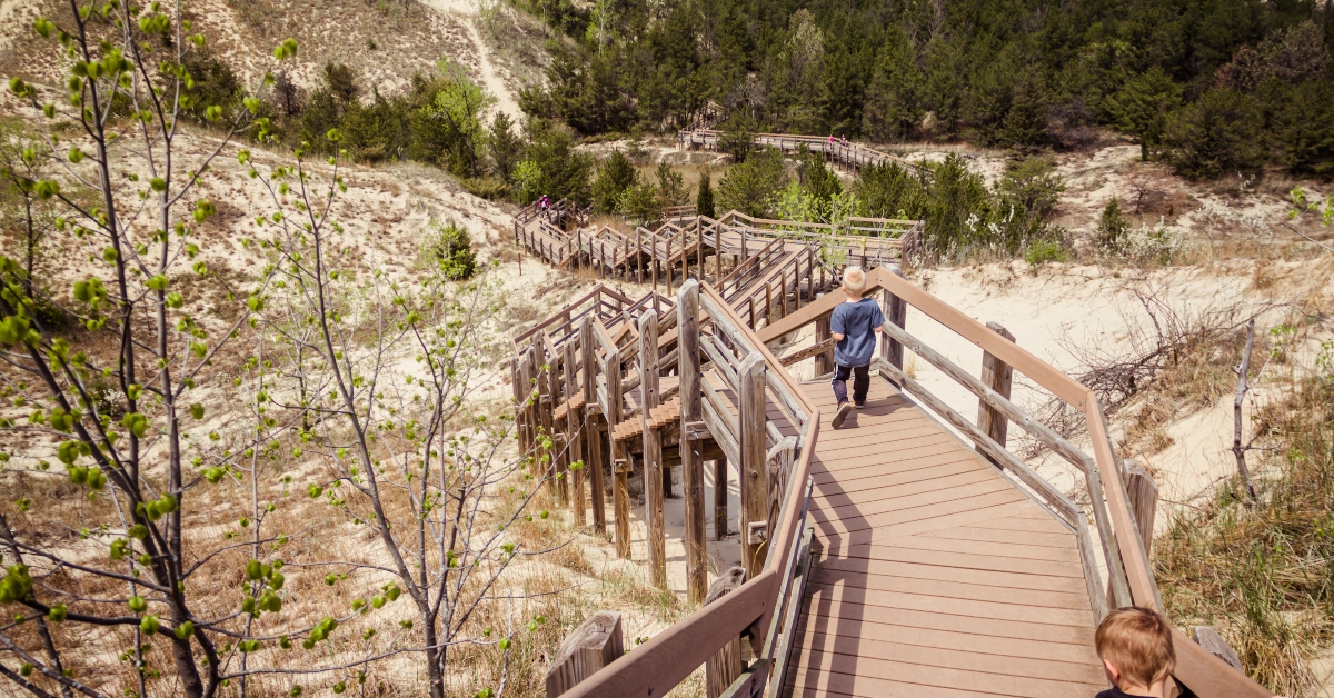 boardwalk at indiana dunes