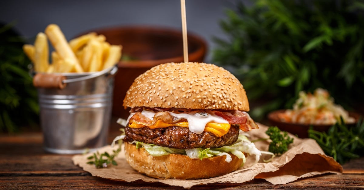 melted cheese hamburger